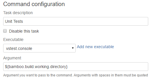 COMMAND CONFIGURATION