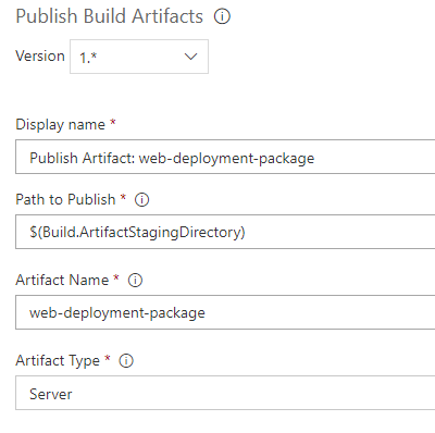 Publish artifacts